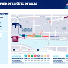 Plan du sas marathon de Paris : accès, consignes, transports et horaires pour rejoindre votre sas de départ.