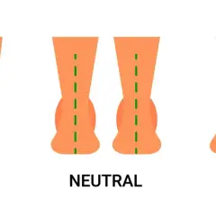 Comparaison des pieds : supination, neutre et pronation. La pronation est le mouvement naturel du pied vers l'intérieur lors de la marche.