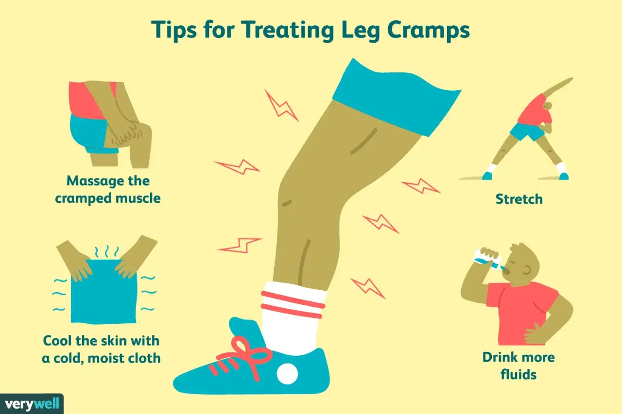 Conseils pour savoir comment faire passer une crampe : masser, étirer, appliquer du froid et boire.